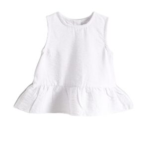 LC واكيكي قميص بدون اكمام برقبة دائرية ضيقة للبنات الصغيرات