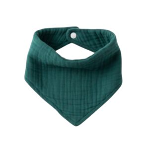 بافتة أطفال مع عضاضة من القطن الناعم سهلة الامتصاص للأطفال في مرحلة التسنين، أخضر، مقاس واحد من ام زد موسلين