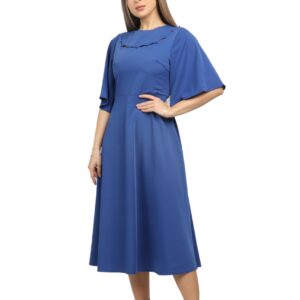 فستان ميدي متوسط الطول بتصميم أكمام فراشة للنساء من نيتشي