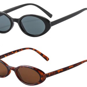 نظارات شمسية كلاسيكية من ابوتو، نظارات شمسية بيضاوية عتيقة للنساء مع حماية من الاشعة فوق البنفسجية 400، عدسات ملونة عصرية كلاسيكية للانشطة اليومية الخارجية وتحسين الاسلوب، 3 قطع