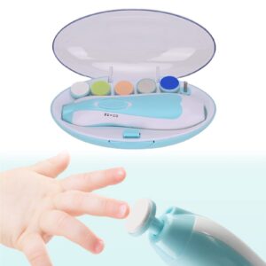 مبرد أظافر للأطفال للعناية بالأظافر، مقص أظافر الأطفال، مبرد أظافر كهربائي للأطفال، مقص أظافر آمن للأطفال مع 5 رؤوس تشذيب قابلة للتبديل من كاريلز