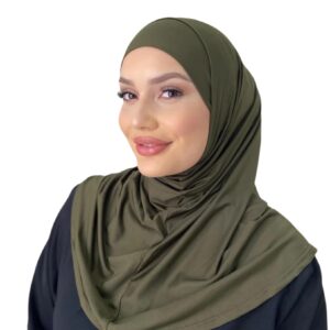 حجاب من زوكاك مكون من قطعتين، حجاب أميرة، وشاح حجاب فوري للنساء، حجاب أميرة جيرسي عملي، حجاب إسلامي فوري