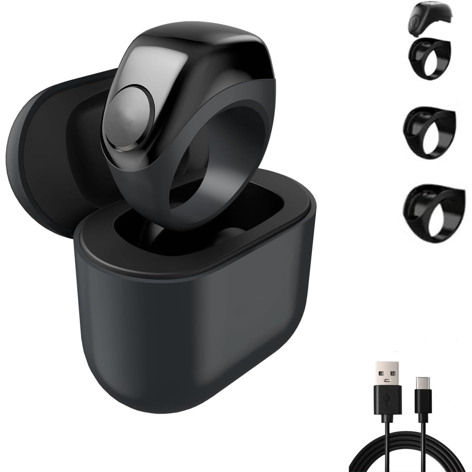 61OtGbzWQkL Smart Ring,Muslim Prayer, Prayer timing reminder,Smart tasbih ring, 0.55"OLED display,Tasbih Counter,IP67 Waterproof smart ring,3 types variable rings,With charging case Ultra long battery life