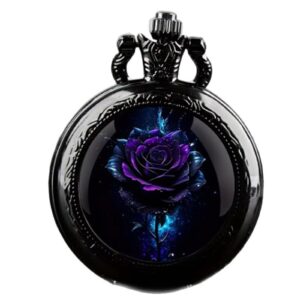 ساعة جيب كلاسيكية من خليط معدني بقلادة للرجال والنساء من تزويق، هدية للرجال والنساء، ساعة جيب ملونة للنساء والرجال، قلادة فريدة من نوعها، هدايا مجوهرات