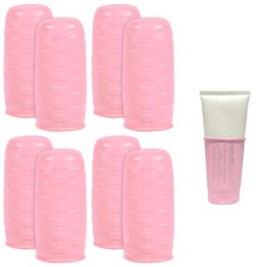 اغطية زجاجات سيليكون من 8 قطع، اساسيات السفر للنساء والرجال، مستلزمات العناية الشخصية بحجم السفر، مستلزمات السفن السياحية، ملحقات الامتعة، اكمام مرنة لمنع التسرب