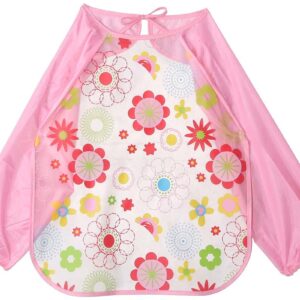 بافتة بأكمام ونقشة ورد - بينك