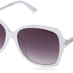 نظارة شمسية نسائية أنيقة واقية من الأشعة فوق البنفسجية للنساء Pa5048 من U.S. Polo ASSN. هدايا كلاسيكية للنساء، 65 مم (عبوة من 1)