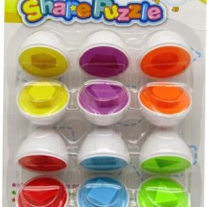 لعبة تطابق البيض 6 قطع، بلاستيك، متعدد الألوان