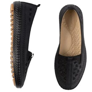 حذاء مسطح مصنوع يدويا للنساء - نعل طبي مريح ومرن