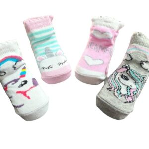 3 قطع شراب للاطفال اشكال للجنسين جورب اشكال لطيفة مختلفة عشوائية مقاس من 0-12 شهر للبيبي