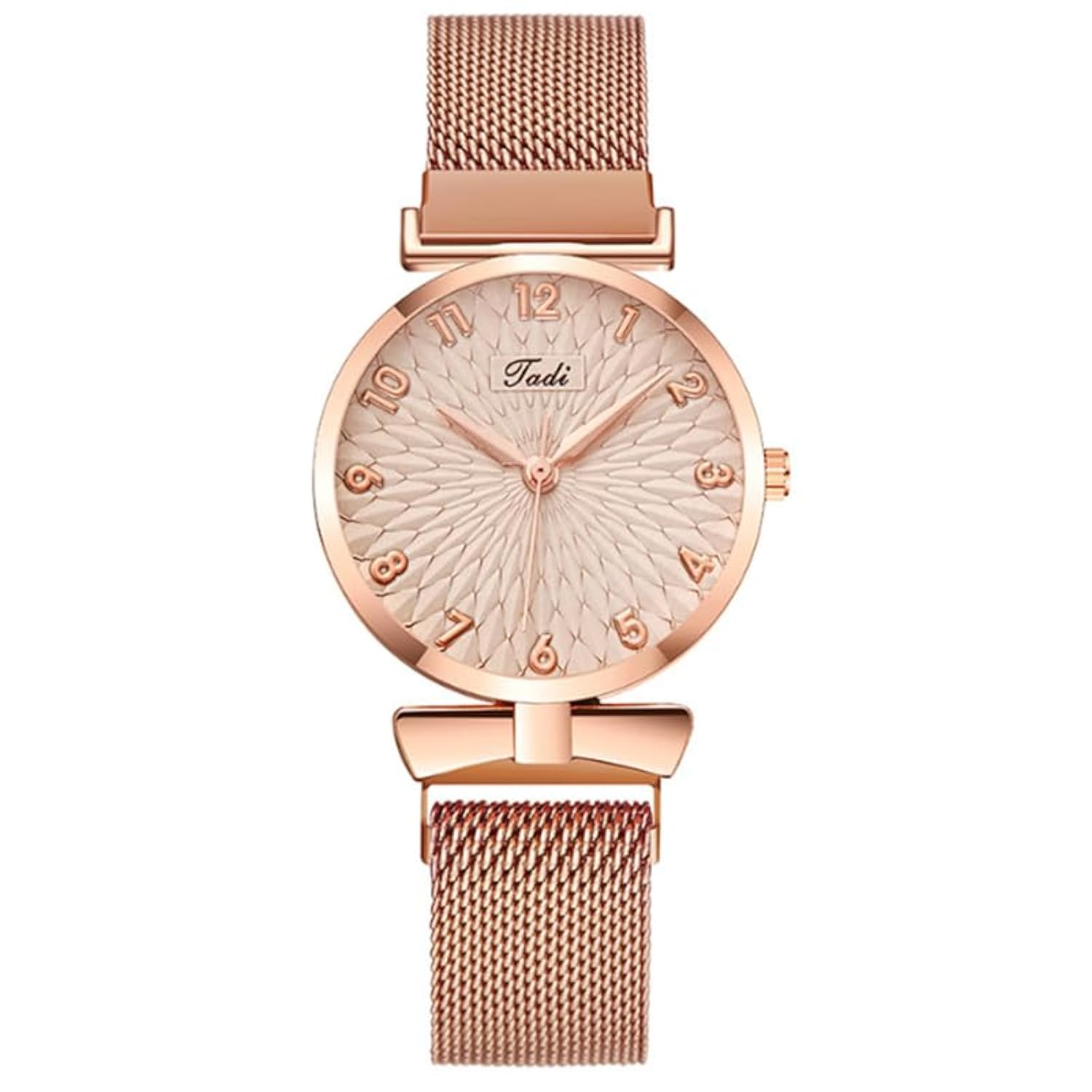 61VYHc3U2QL ساعات كوارتز للنساء ساعة مغناطيسية للسيدات معصم عصرية بتصميم عملي بسوار ذهب