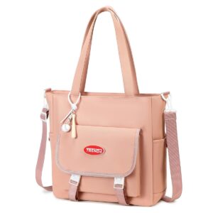 شنطة كروس للنساء - شنطة توت للسيدات، شنط يد نسائية وحقائب كتف بسعة 11 لتر، شنطة يد بمقبض علوي - مثالية للسيدات والامهات والفتيات - 33 × 31 × 11 سم - F661 - بينك