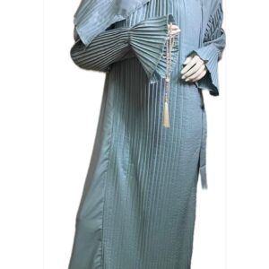 اسدال صلاة حريمي من قطعة واحدة مع غطاء رأس بشريط مطاطي بني فاتح