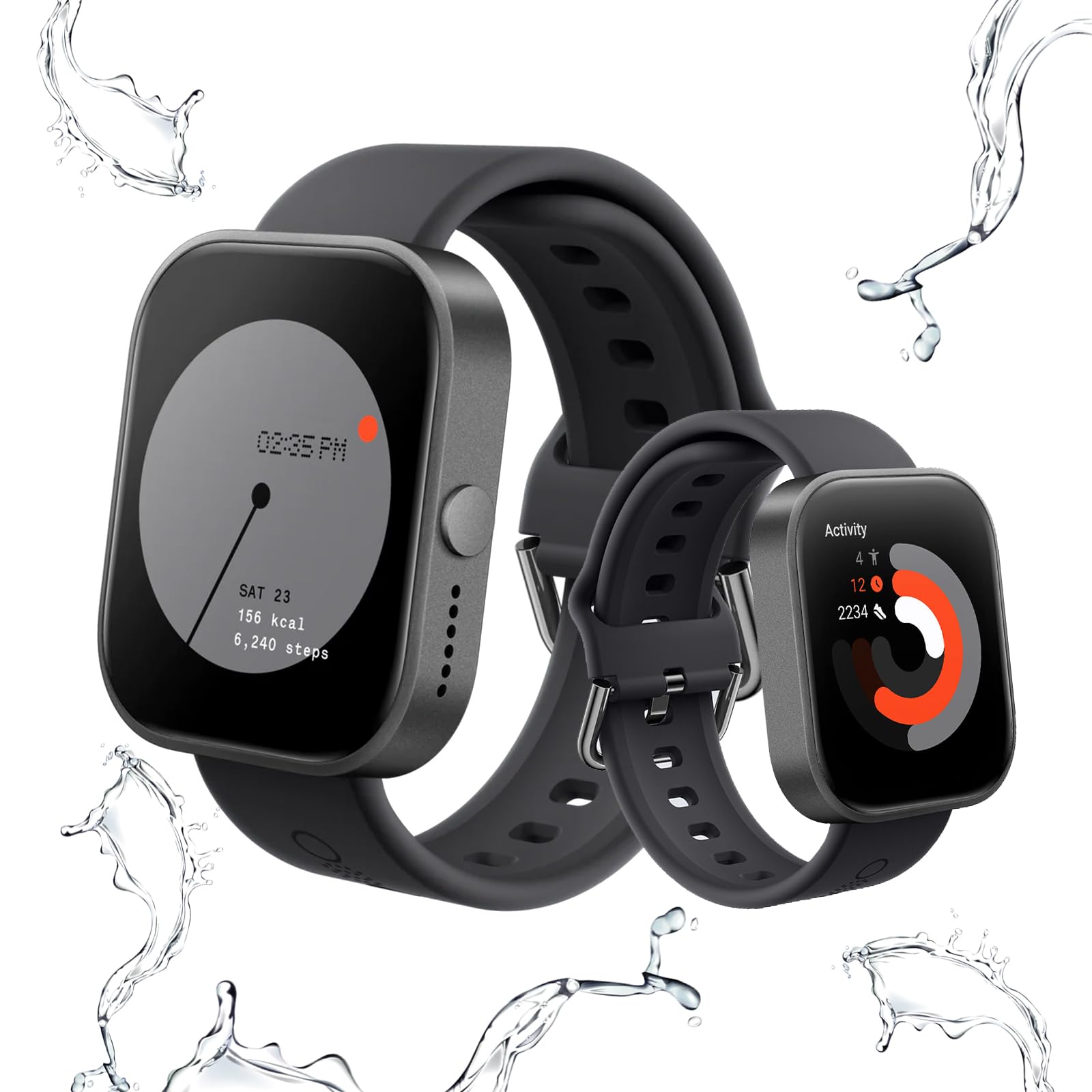 61X3QPvJ-vL CMF BY NOTHING Watch Pro Smartwatch,1.96'' AMOLED Display, IP68 Water Resistant Multi-System GPS Fitness Tracker with Health Monitoring, 13Day Battery Life, Black Grey