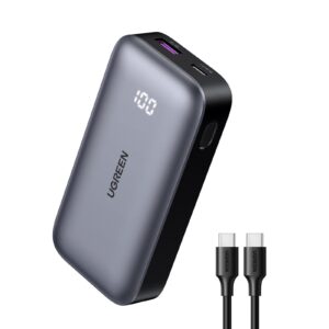UGREEN Power Bank 10000mAh, 30W iPhone Portable Charger, USB C Fast Charging Hi-Speed Power bank, Smaller Battery Pack Compatible with iPhone 16/15/14/13/12 Series, Samsung S25, iPad Pro, AirPods etc