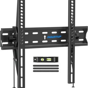 MOUNTUP UL Listed TV Wall Mount, Tilting TV Bracket for Most 26-60 Inch LED LCD OLED Flat/Curved TVs, Low Profile Save Spacing, Fits 12" to 16" Stud, Max VESA 400x400mm up to 99 LBS, MU0007