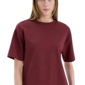 ديفاكتو تي شيرت باكمام قصيرة ورقبة دائرية ضيقة وقصة كبيرة للنساء C7630AX