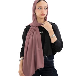 طرحة سكارف شيفون لامع للنساء من تاي شوب