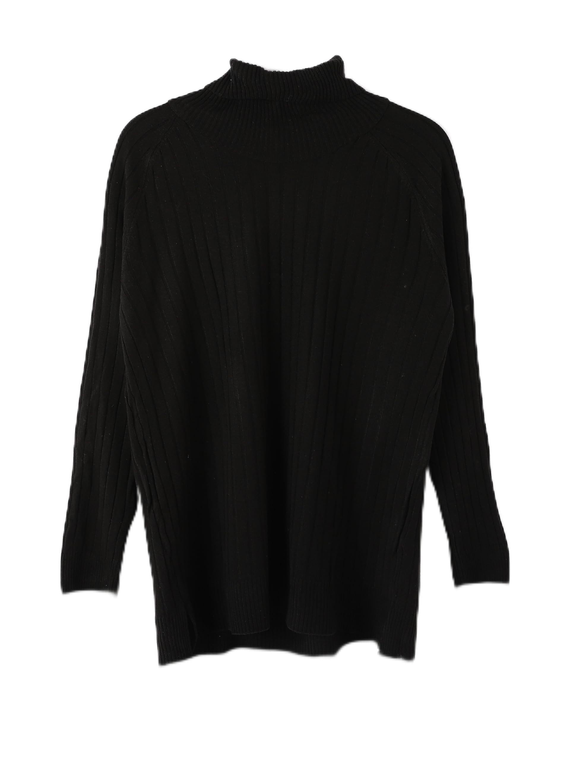 61bDGYRKEaL LC واكيكي تونيك تريكو بقصة مستقيمة واكمام طويلة وقبة مدورة للنساء