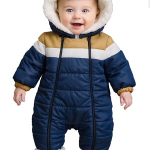 بدلة مبطنة للثلج شتوية للأطفال مع سوست مزدوجة وبطانة من الصوف الناعم - مقاومة للماء (توماس اند سبليندور)