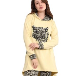 طقم بيجامة حريمي شتوي قطعتين بهودي وبنطلون – خامة قطن ميلتون دافئة – تصميم عصري مريح للبيت والخروج