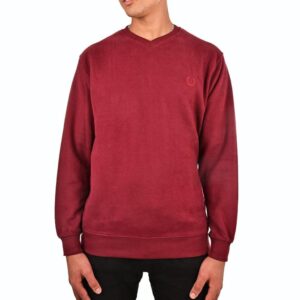 سويت شيرت رجالي كاشمير ثقيل ساده برقبة على شكل V وأكمام طويلة Rac-WV02 مقاس L - نبيتي