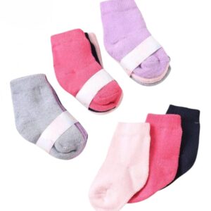 جوارب أطفال – قطن - فوطة مبطنة – مجموعة من 3 ازواج - مريحة ودافئة – مناسبة للأولاد والبنات – من سن سنة إلى سنتين