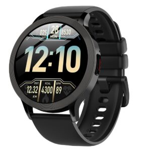 Wapik Smart Watch for Men Women Fitness Tracker with Heart Rate/Sp02/Sleep Monitor (Answer/Make Calls) IP67 Waterproof Smartwatch for iPhone Android Black