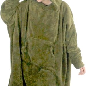 سويت شيرت بغطاء رأس بقصة فضفاضة مع جيب، مصنوع من فرو فائق النعومة والدفء، مناسب للنساء والرجال بوزن يتراوح بين 60 إلى 140 كيلو