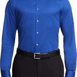 قميص سادة للرجال بتصميم كلاسيكي، من ميزا