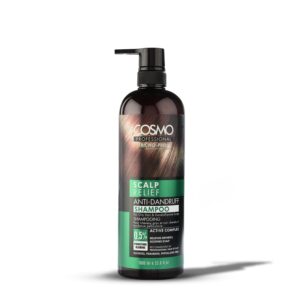 شامبو لمعالجة فروة الرأس ومضاد للقشرة للشعر الدهني وفروة الرأس المتقشرة، لمعالجة الجفاف وتهدئة فروة الرأس للرجال والنساء، بتركيبة خالية من البارابين والسلفات من كوزمو بروفيشينال، 1000 مل