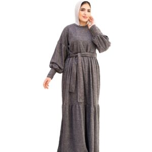 فستان طويل كشمير للنساء من بينكي - لوزن من 50 إلى 120 كجم