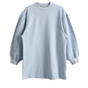 سويت شيرت طويل منقوش برقبة دائرية ضيقة للنساء من ال سي وايكيكي