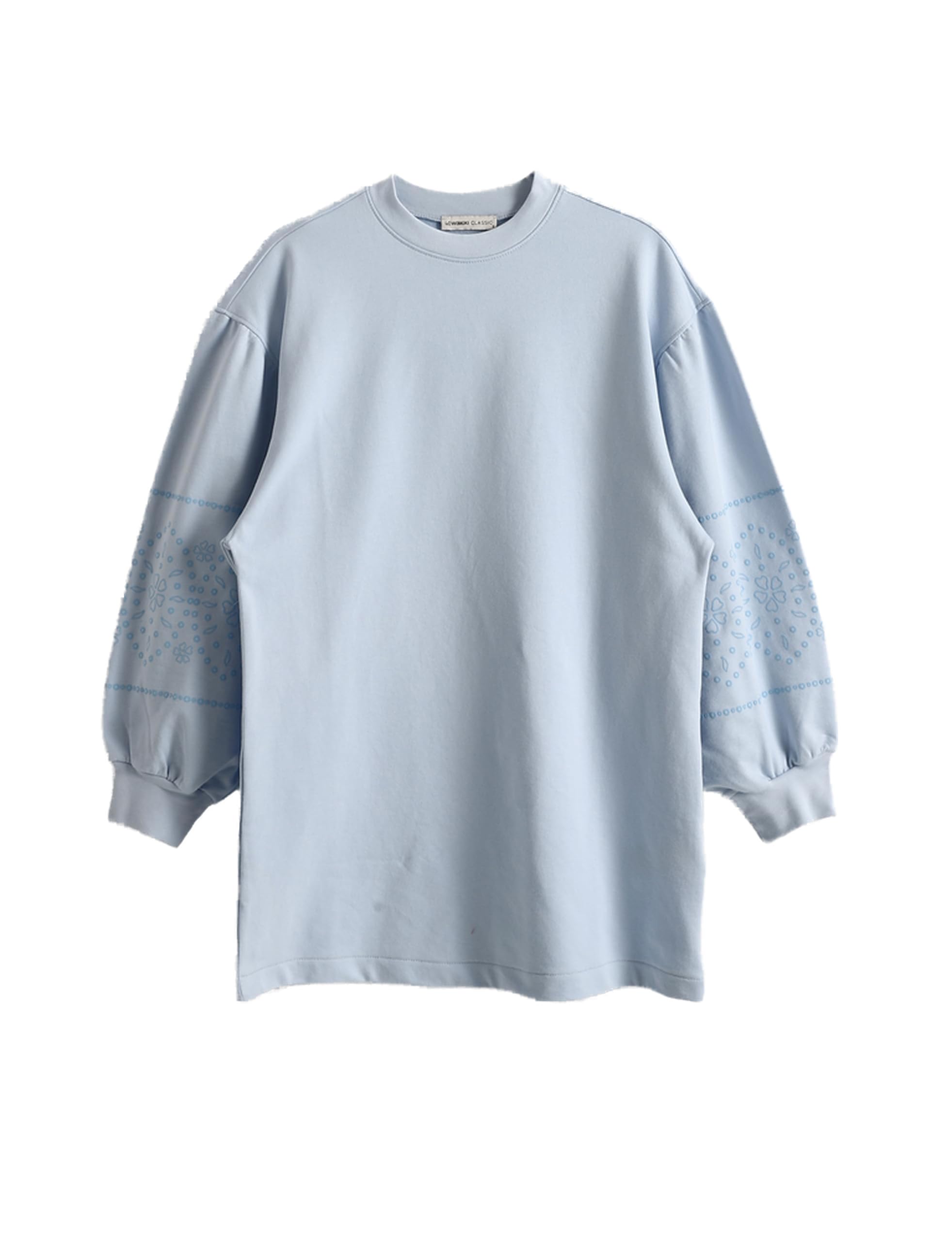 61gKkW5SLJL سويت شيرت طويل منقوش برقبة دائرية ضيقة للنساء من ال سي وايكيكي