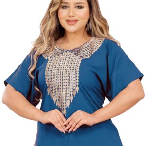 عباية نسائية من الامل شوب، مصنوعة من القطن، متوفرة بمقاسات متوسط وكبير، بتصميم تقليدي، بنصف كم