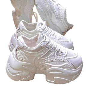 كوتشي حريمي انيق كوتش بناتي جذاب شوز حريمي بتفاصيل ساحره حذاء كاجوال عصرى بكعب عالى مريح شوز ترندى من فور اتش كود 5000