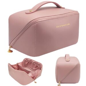 شنطة مستحضرات تجميل من الجلد للنساء