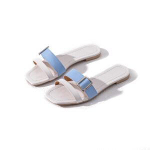 شبشب مسطح من الجلد بشريط SL-212