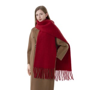 وشاح صوف من سيزجوا مع صندوق هدايا، مثالي للرجال والنساء. المقاسات: 93 بوصة × 12 بوصة وشاح شتوي كبير جدا.