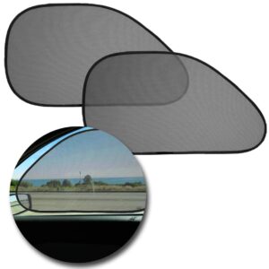 شماسة لنافذة الأطفال من فايجواي، إكسسوارات السيارة، حاجب شمس جانبي لمقعد الأطفال والحيوانات الاليفة، حماية من وهج الشمس والأشعة فوق البنفسجية، عبوة من قطعتين