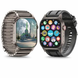 Muslim Smart Watch Touch Screen – Tasbih Function, Quran Reading, Prayer Times with Islamic Duas – Stylish and Versatile Design