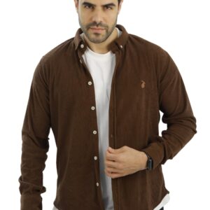 "قميص قطن بقصة ضيقة للرجال"