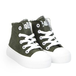 سنيكرزبوت أطفال قماش برباط حذاء رياضي كاجوال مريح للخروج اليومي مناسب للبنات والأولاد