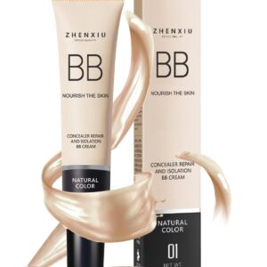 كريم بي مرطب يدوم طويلاً وخفيف الوزن ومقاوم للماء ومغذي أساس طبيعي كونسيلر سائل غير لامع بتغطية كاملة 30 جرام من اي اند وين عادي لون البشرة الطبيعي، بيج