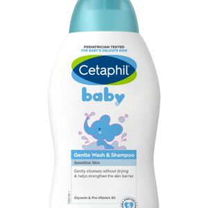 غسول وشامبو لطيف للاطفال من سيتافيل، غسول رغوي للشعر والجسم للبشرة الحساسة، غير معطر، 300 مل