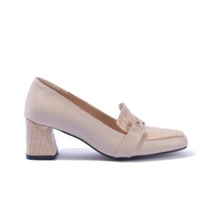 حذاء بكعب متوسط وجلد تمساح GZ-1