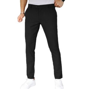 بنطلون كلاسيك اسود ليكرا للرجال من تكت