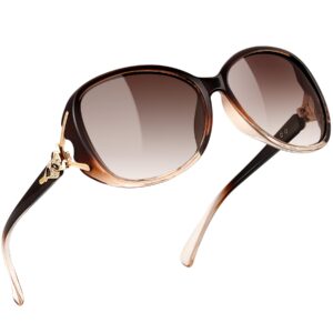 نظارة شمسية مستقطبة كبيرة الحجم للنساء، نظارات شمسية عصرية كبيرة مستطيلة للحماية من الاشعة فوق البنفسجية متدرجة من ريميراكيا