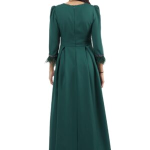 فستان ماكسي بأكمام طويلة للنساء من نيشي