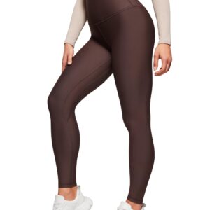 سروال يوغا ضيق مبطن بصوف حراري للنساء 28 انش من سي ار زد تمارين بطول كامل دافئ ومبطن وبخصر مرتفع للشتاء